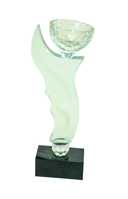 Vase en cristal personnalisé pour souvenir d'entreprise