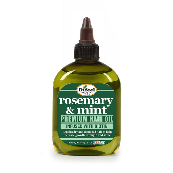 Huile capillaire de qualité supérieure au romarin et à la menthe Difeel avec biotine | Huile de romarin naturelle pour la croissance des cheveux et la biotine