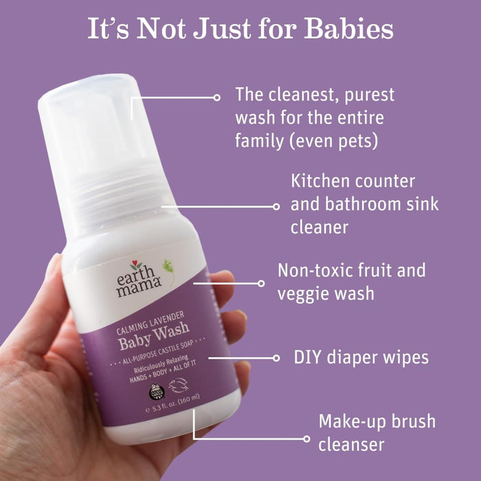 Coffret cadeau Baby Love de Earth Mama | Soins de la peau essentiels pour bébé biologiques | Lotion et nettoyant pour bébé, huile pour bébé, crème contre l'eczéma | Ensemble de 8 pièces