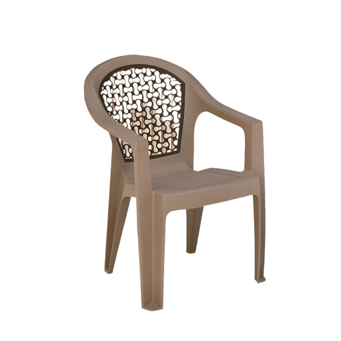Plastic chair with arms