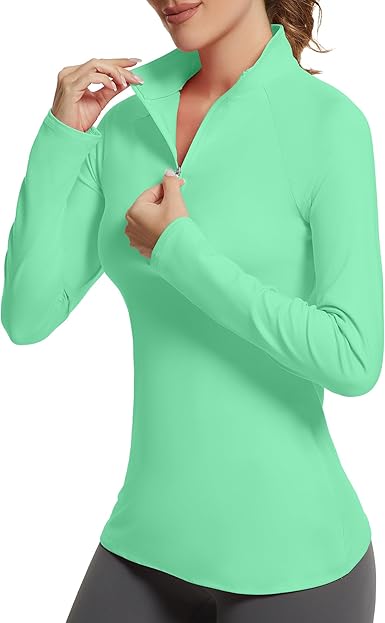 Golf Shirts for Woman UPF 50+ Sun Protection Quick Dry Lightweight Long Sleeve Polo Shirts for Woman Rash Guard