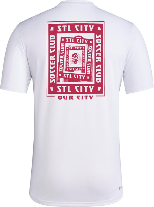 adidas Men's St. Louis City Sc Local Warp Pre-Game Short Sleeve T-Shirt