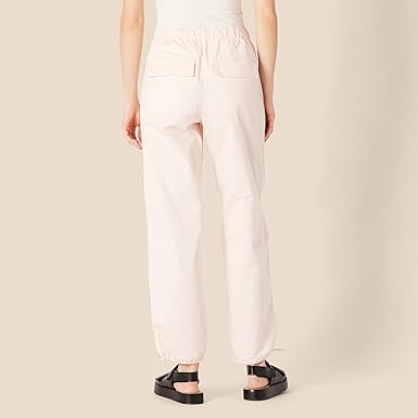Essentials Women's Mid-Rise Baggy Loose-Fit Wide-Leg Parachute Pants