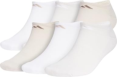 adidas Men's Athletic Cushioned 6-Pack No Show, Socks for Men