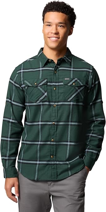 Columbia Men's Bearmouth Springs Roll Up Long Sleeve Flannel Shirt