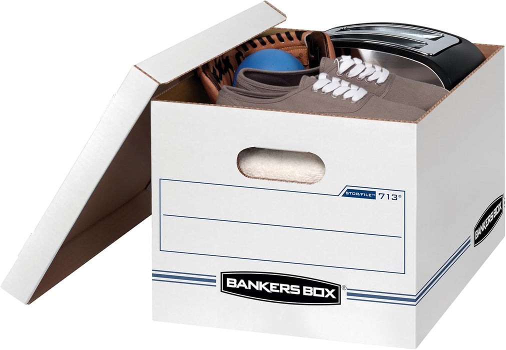 Bankers Box 30-Pack Basic Duty File Storage Boxes with Lids, Letter/Legal, STOR/FILE