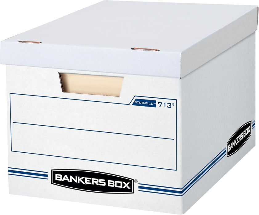 Bankers Box 30-Pack Basic Duty File Storage Boxes with Lids, Letter/Legal, STOR/FILE