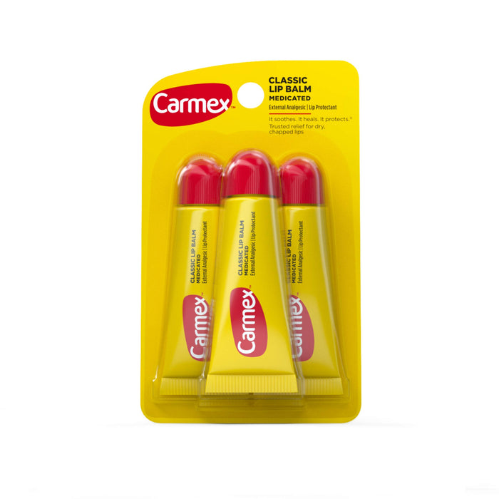 Carmex Original Flavor Moisturizing Lip Balm Tube Value Pack| 3counts
