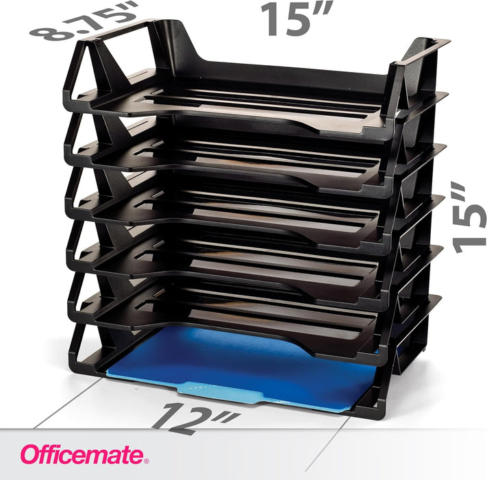 Officemate Recycled Desk Tray, Side Load, 15 1/8 x 8 7/8 x 15, Letter/A4 (26212) (Pack of 24)