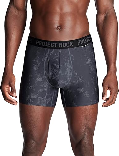 Under Armour mens Men's Project Rock Performance Tech Mesh Boxerjock Brief, 5" Inseam, 2-pack