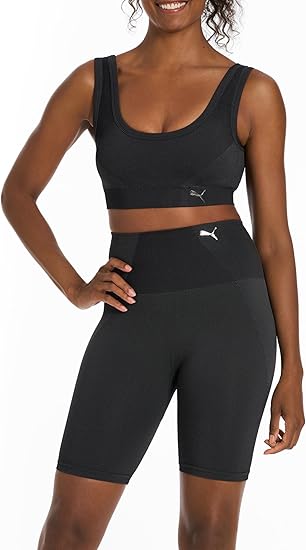 PUMA womens 2 Piece Seamless Active Stretch Tank & Short Set