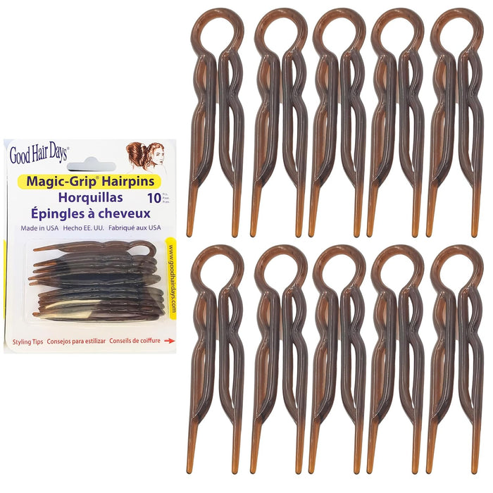 Horquillas para el pelo de plástico con forma de U y agarre mágico, resistentes y duraderas para cabello fino, grueso y largo