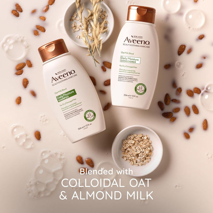 Aveeno Farm-Fresh Oat Milk Sulfate-Free Shampoo with Colloidal Oatmeal & Almond Milk