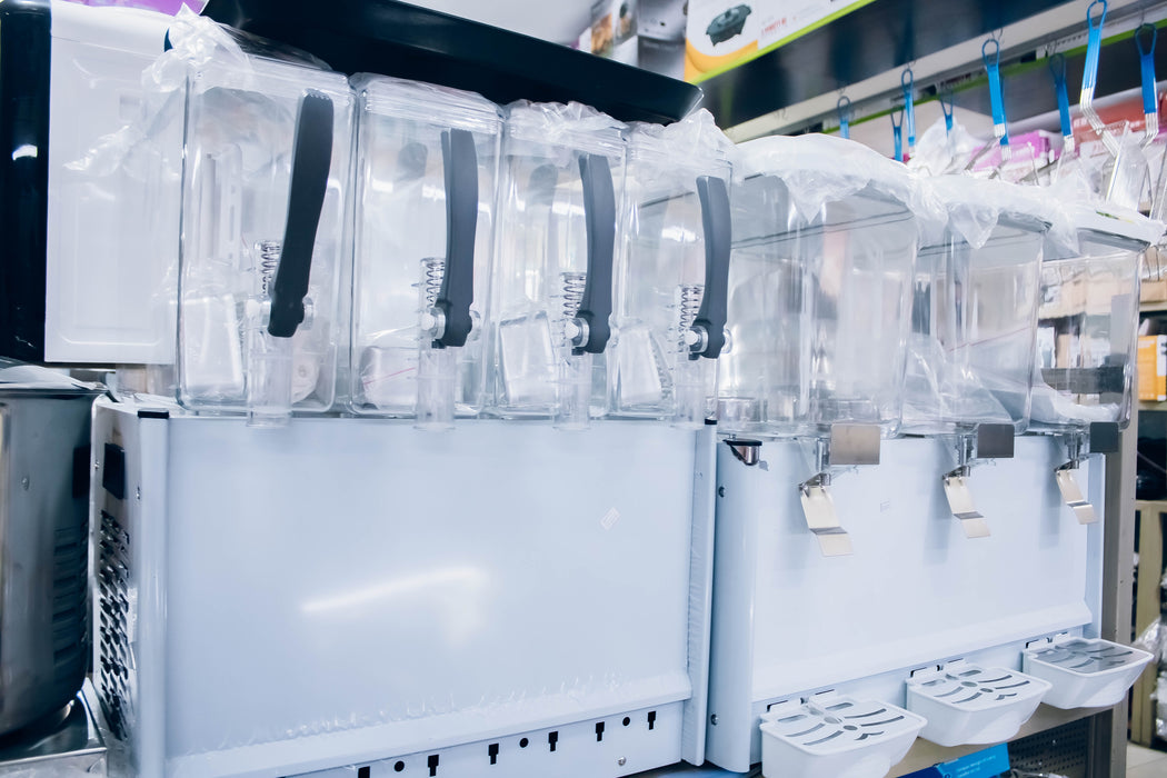 Distributeur de boissons électrique 4 robinets pour jus de fruits et eau froide