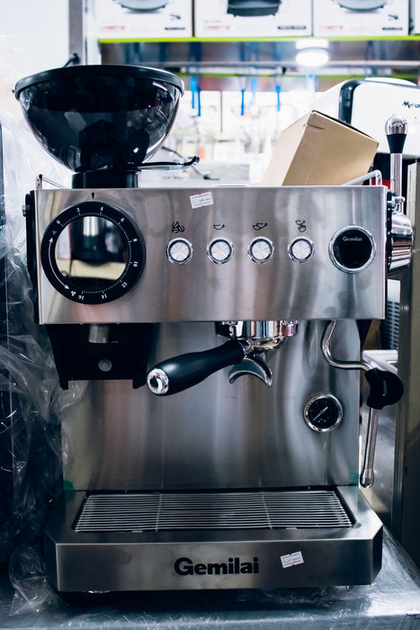Gemilai| CRM3812c| Machine à café expresso semi-automatique manuelle à un seul robinet avec moulin