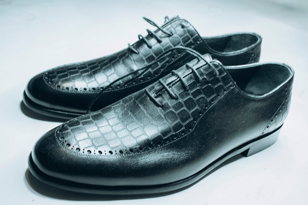Chaussures en cuir noir