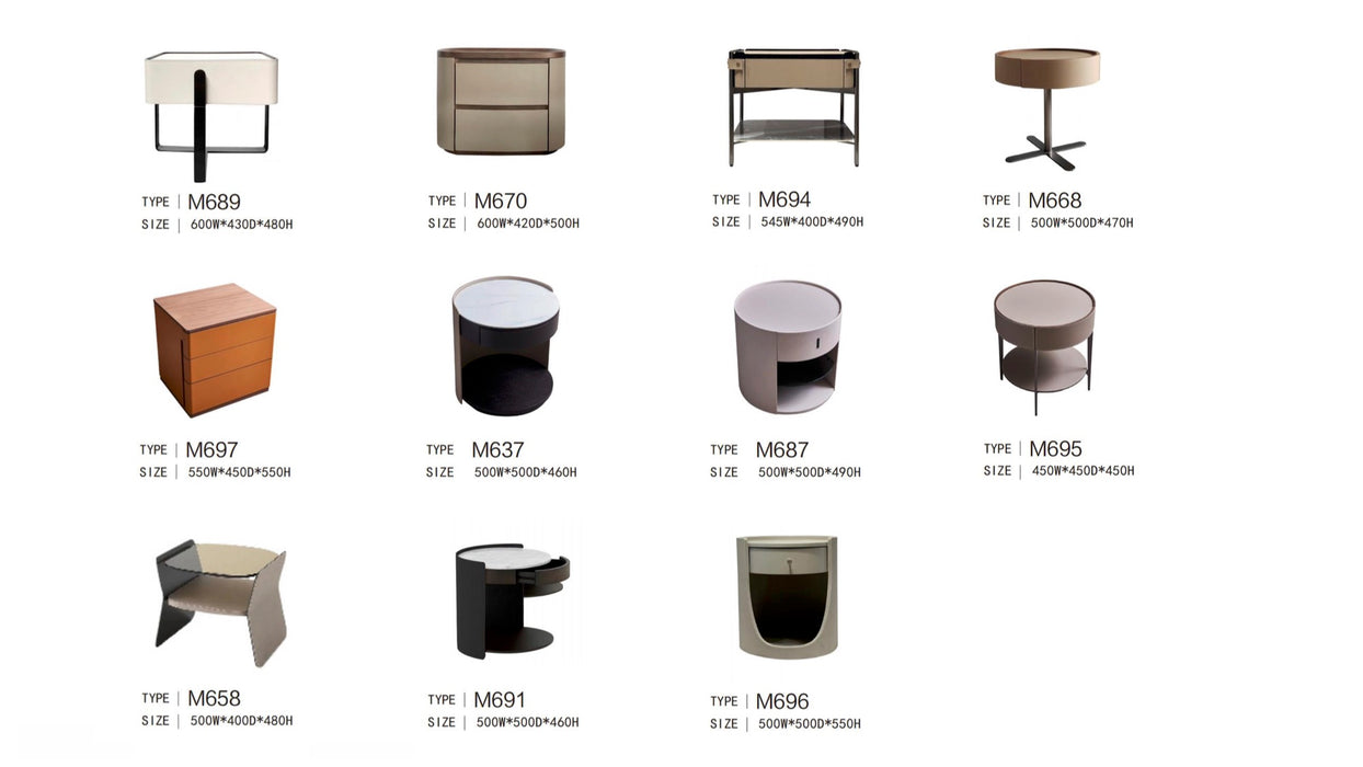 WISEMAX FURNITURE Best Seller Bedroom Furniture Saddle Leather Wooden Small Storage Cabinet Nightstand Corner Table for Bedside