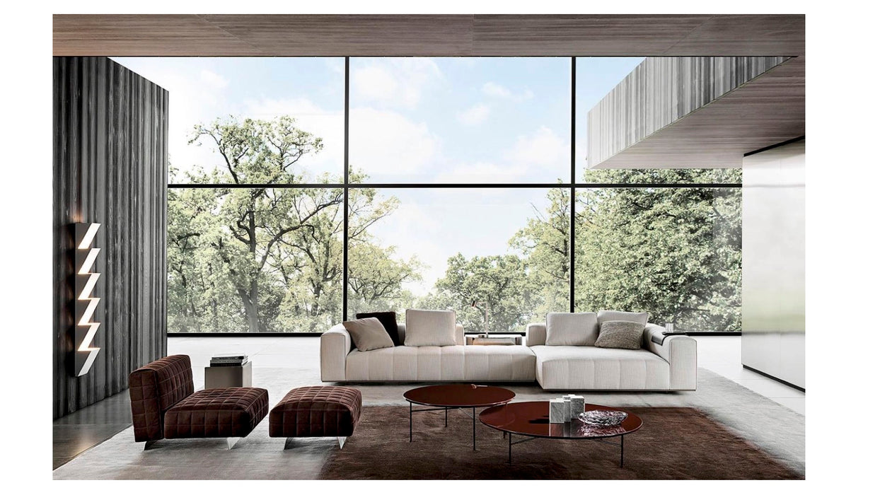 Italy Modern Goodman Design Nice Sewing Base Stainless Steel Sofa Living Room Furniture Sectional Couch Set