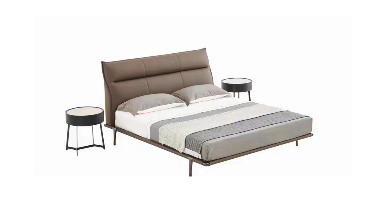 Italian Style Modern Luxury Bed Home King Size Leather Upholstered Room Frame Set Bed Room Furniture Bedroom Sets