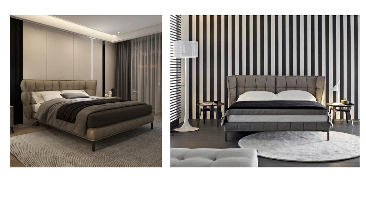 Nordic Modern Simple Home Furniture Bedroom Set Cloth Fabric Art Bed