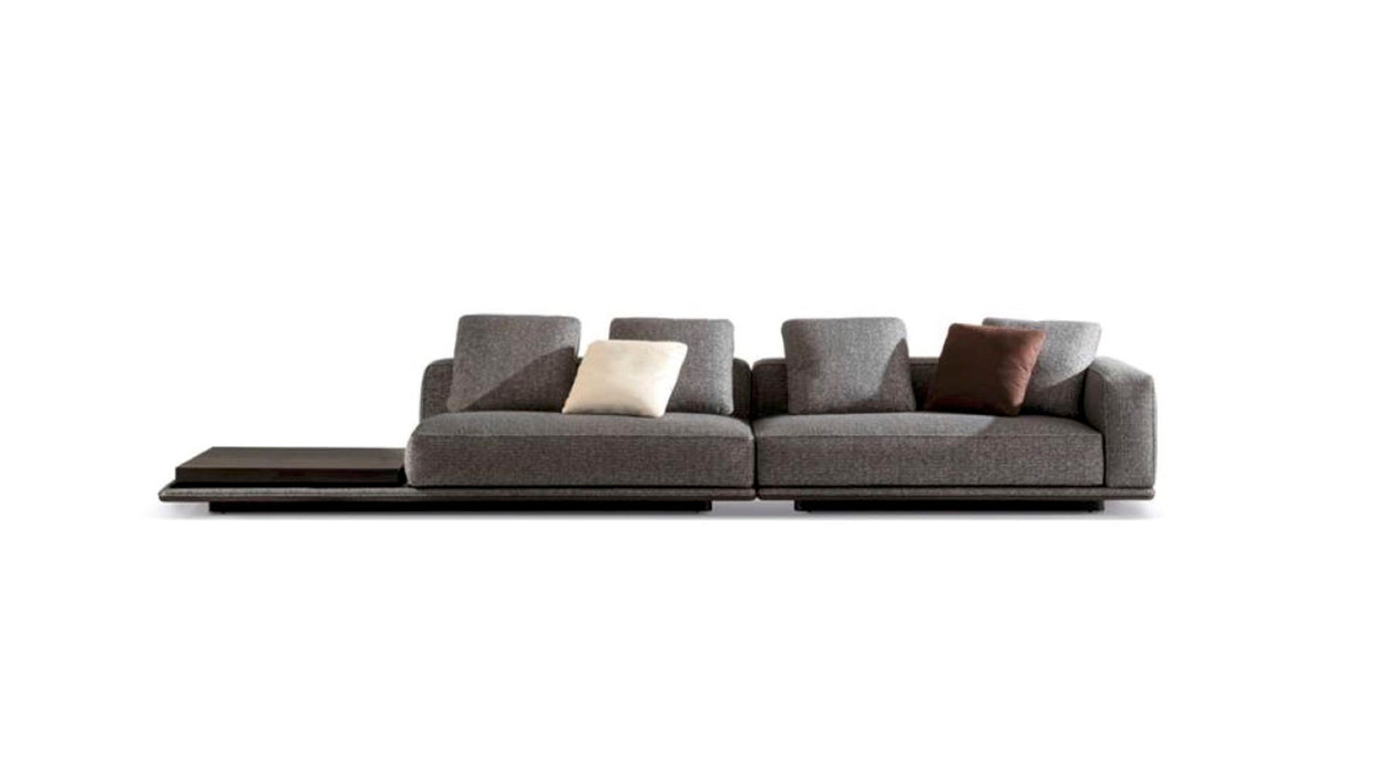Contemporary Two-Seater Sofa with Spacious Coffee Table: Stylish Living Room Set