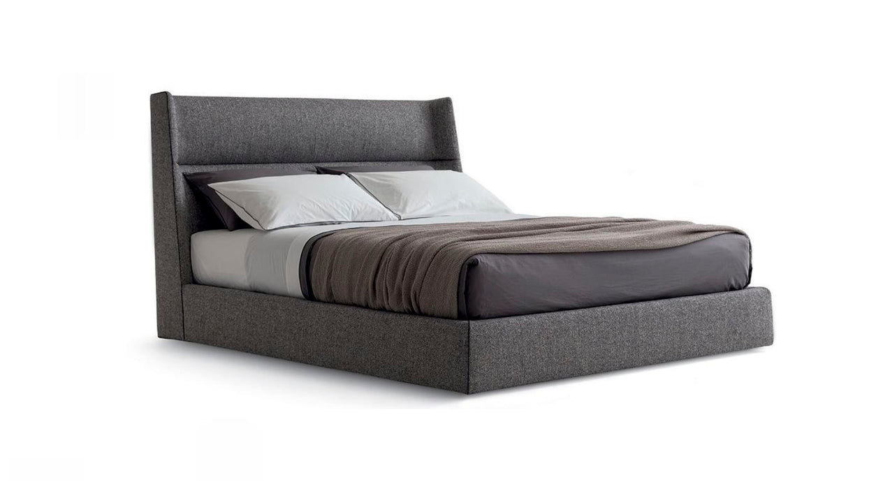 New Modern Bed Designer Wing Back Furniture Fabric king Bed Frame