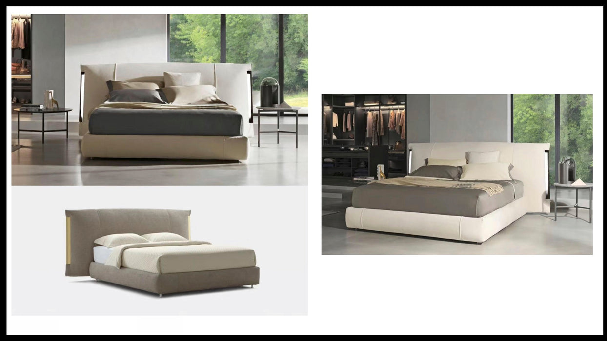 Modern Bed Furniture Genuine Leather Bed Set Luxury High Quality King/Queen Size Bed