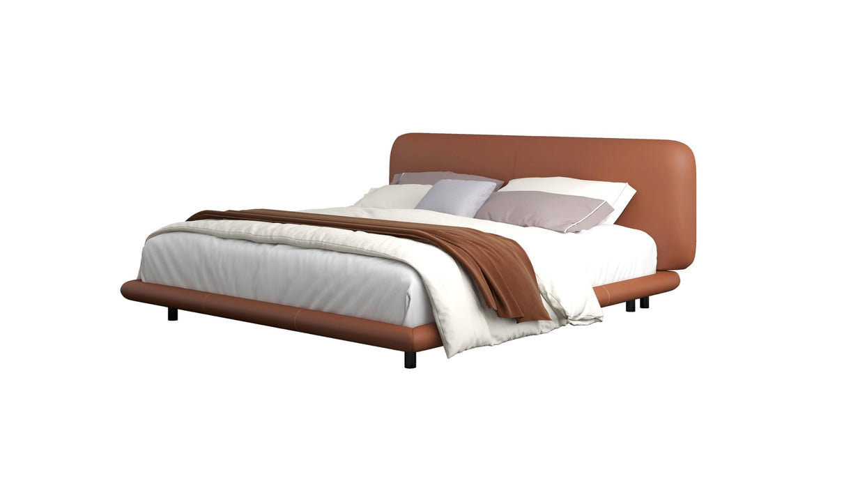 Luxury Italian Design Leather King Size Bedroom Set Furniture Double Bed