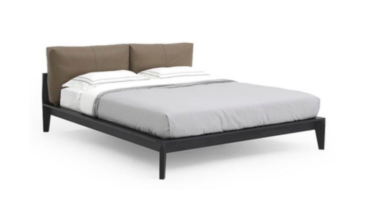 Ekar Furniture Sleek Black Stainless Steel Bed Modern Crystal Design with Soft Style Available in King Queen Double Sizes