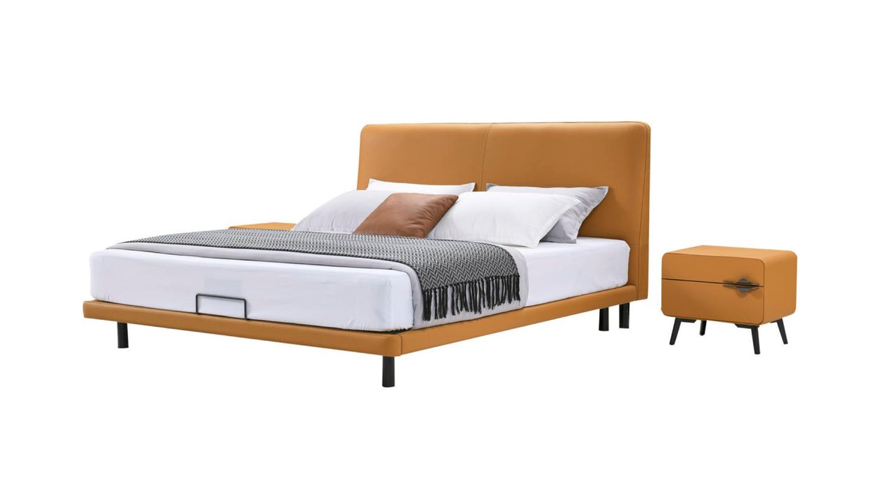 Italy Classic Design Modern Home Furniture Leather King Size Bed for Villa/Resort/Suite