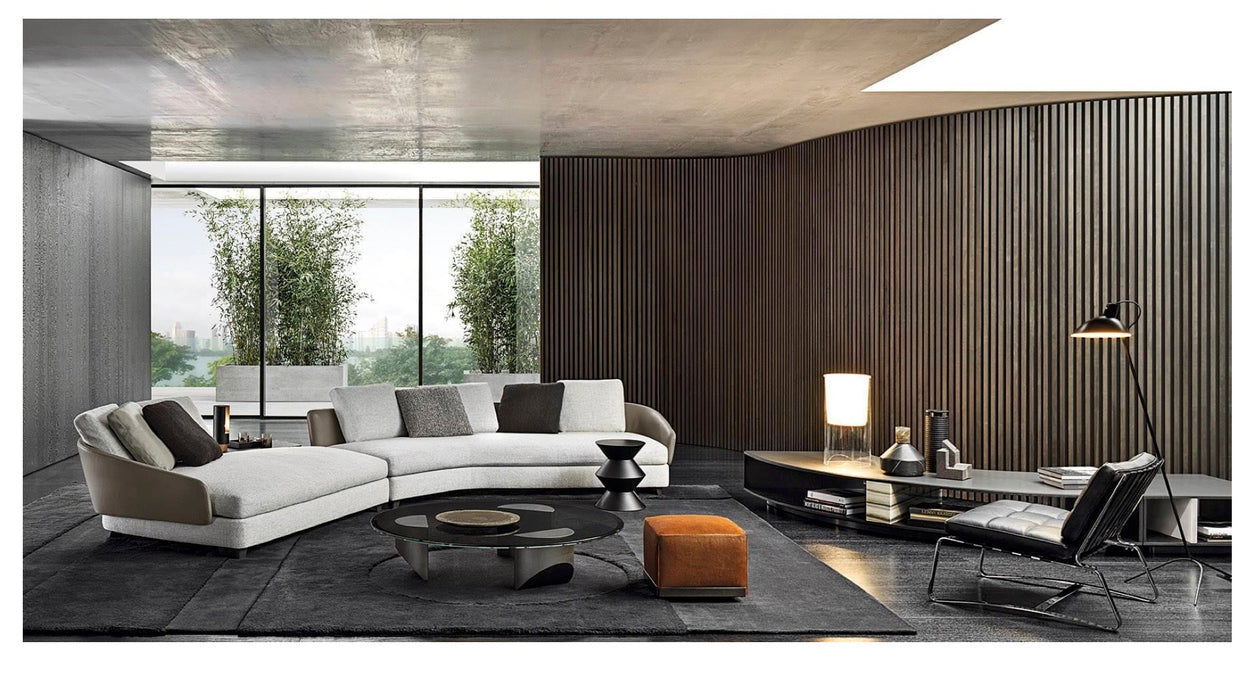 Italian Modern Arc Fabric Sofa Designer High-End Affordable Luxury Nordic Minimalism