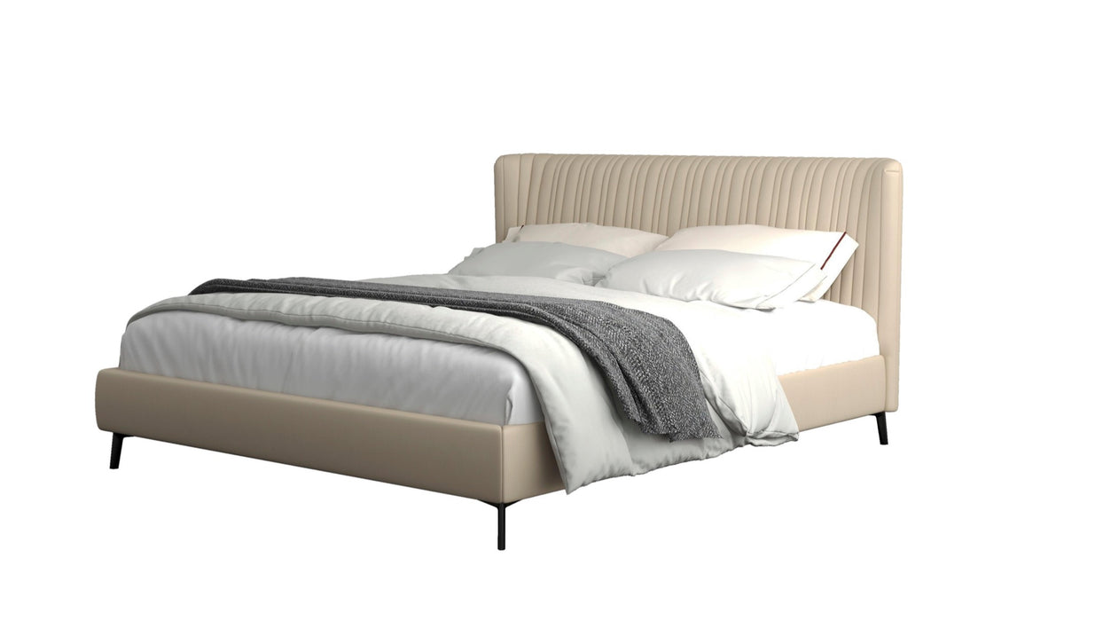 Modern Light Luxury Genuine Leather Bed Desiree Shellon