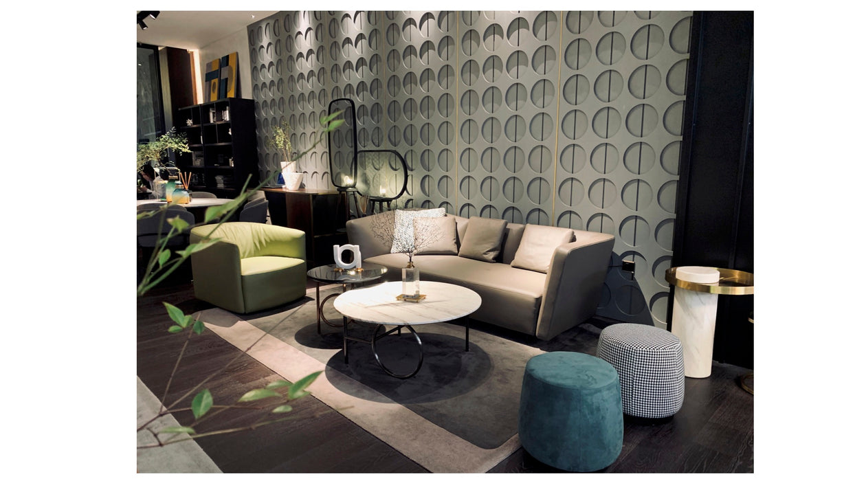 Luxury Modern Classic Green Velvet Fabric Grey Genuine Leather Sofa Set Loveseat Sofas Wooden Frame Furniture Foshan China