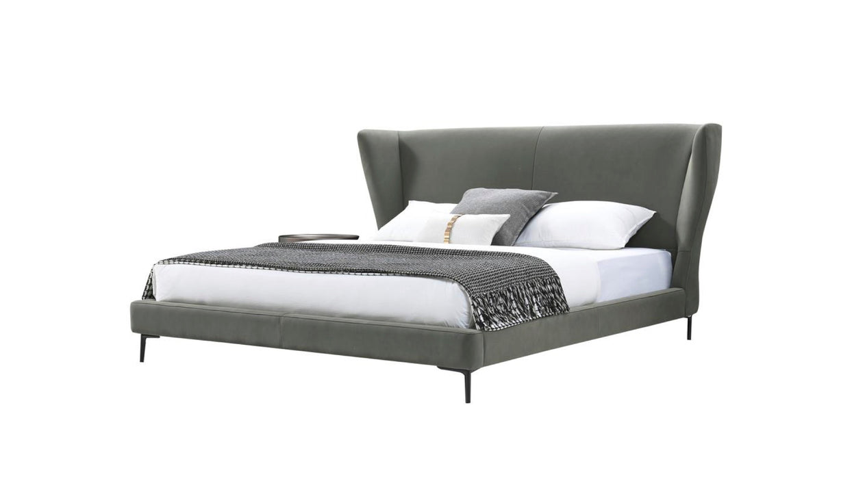 Italian Minimalist Designer Leather Bed Modern Simple and Light Luxury Bedroom Master Bedroom Double 1.8 m Leather