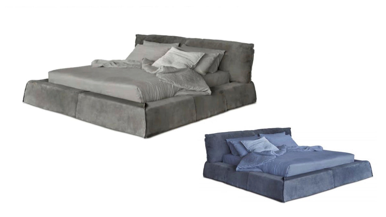 Plush Down Bed with Built-in Mattress-Bedroom Furniture-Bedroom Bed-Chinese Furniture