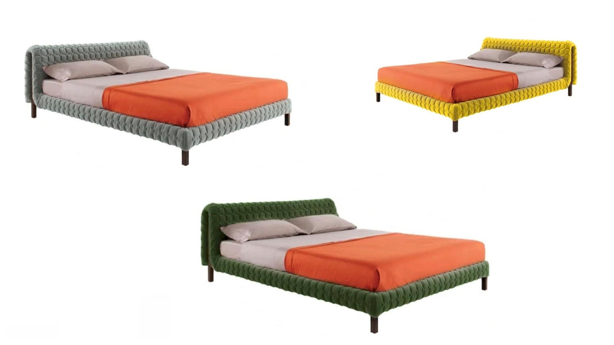 Ruche Bed Solid Wood Ash French High-End Double Fabric Bed Designer Freehand Space Villa Large Flat