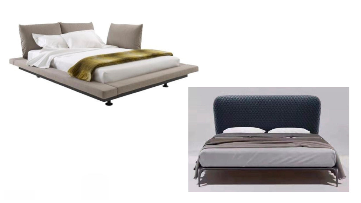 Modern Luxury Italy New Custom Velvet Bed Kings Queen Size Frame Beds for Bedroom Furniture Manufacturer Design Home Villa China