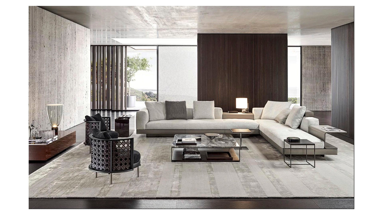 Custom Italian Minimalist Living Room 1+2 Seats Combination Fabric Sofa High-End Design Living Room Furniture Sectional Sofa