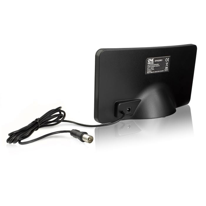 Antena digital One For All para interiores, amplificada hasta 42 dB de ganancia, alcance hasta 15 km