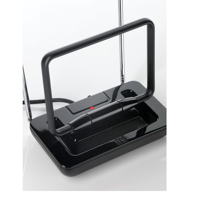 Antena digital One For All para interiores, amplificada hasta 36 dB de ganancia, alcance de hasta 5 km