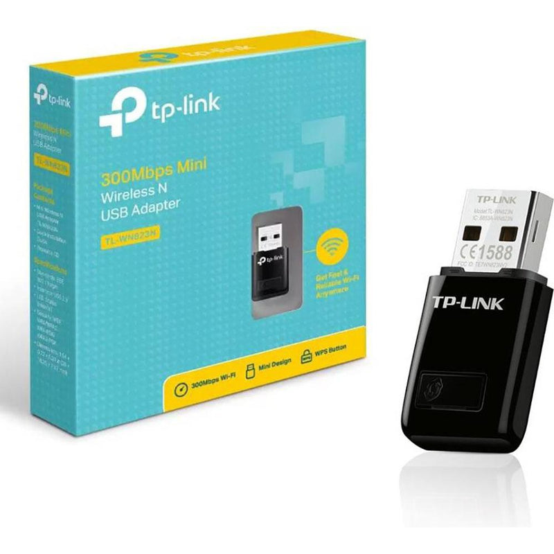 Adaptador USB inalámbrico N de TP-Link, 300 Mbps, mini