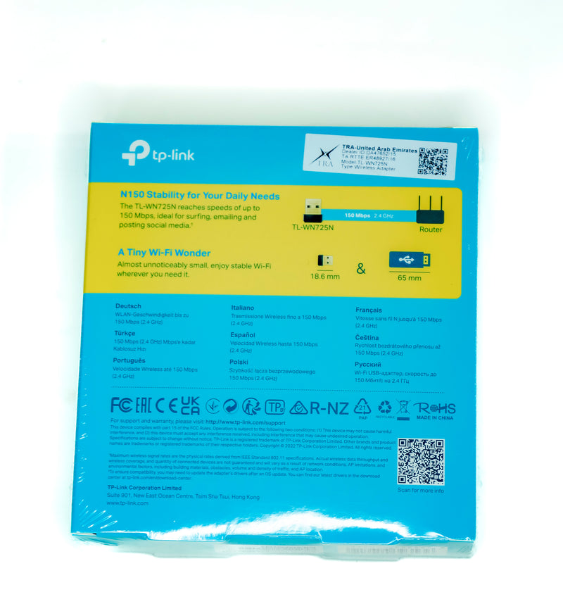 Adaptador USB inalámbrico N de TP-Link, 300 Mbps, mini