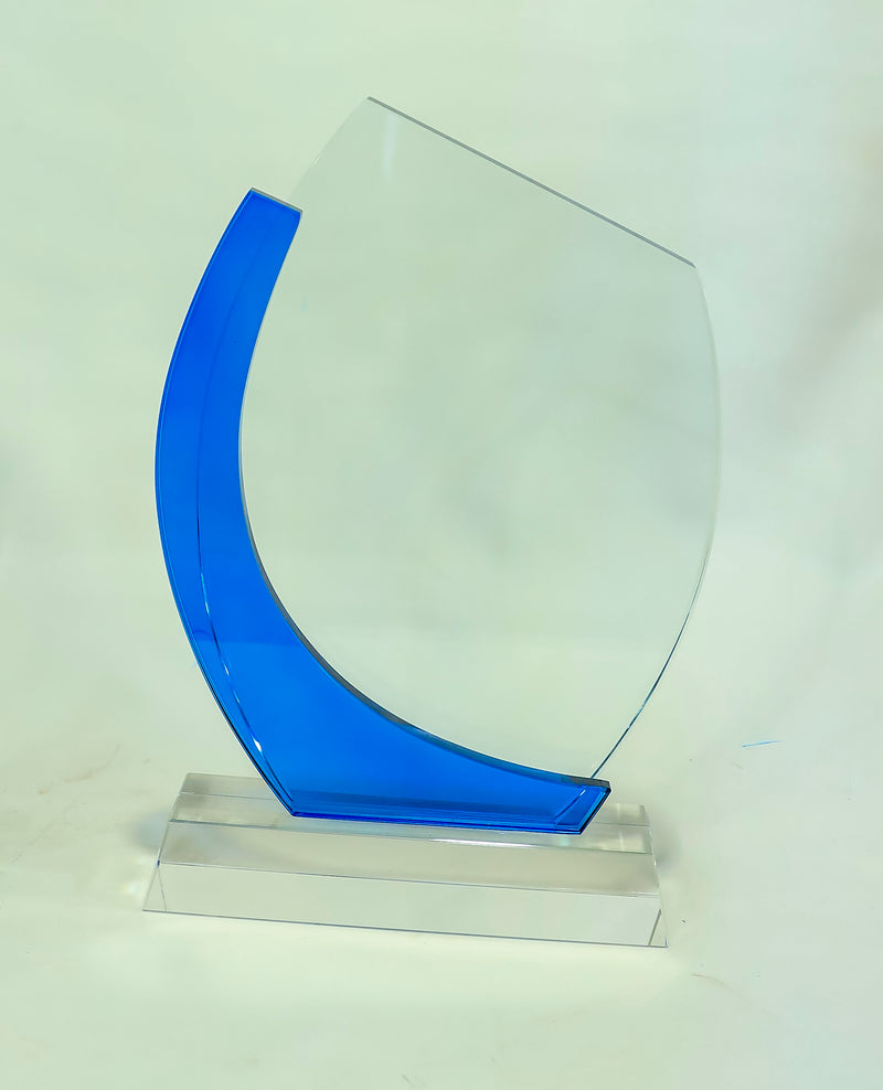 Crystal classic crown trophy award