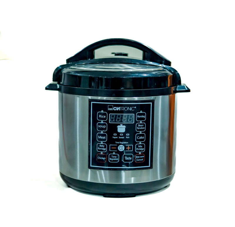 Clatonic| Stainless Pressure cooker 1000W | 6L | 220-240V, 50/60HZ