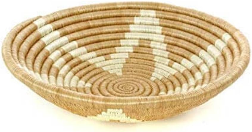 Generic Hand woven African Coiled Raffia BasketRwanda wall Basket
