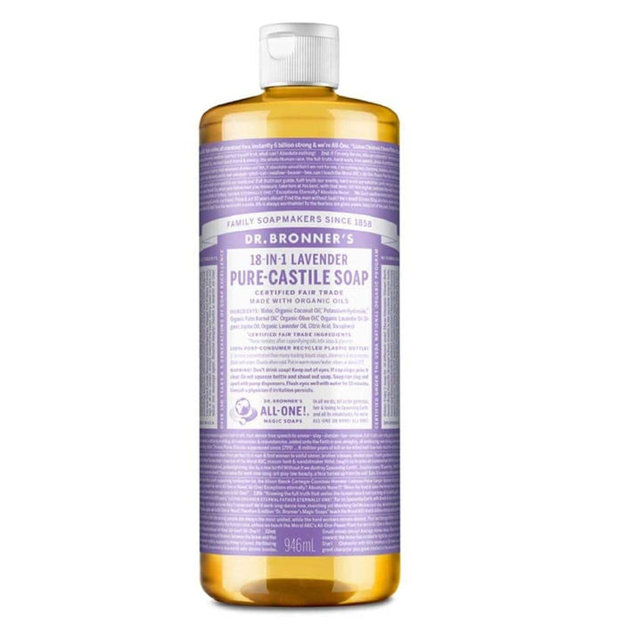 Dr. Bronner's |Pure-Castile Liquid Soap |Made with Organic Oils|18-in-1 |Uses: Face, Body, Hair, Laundry, Pets & Dishes, Vegan