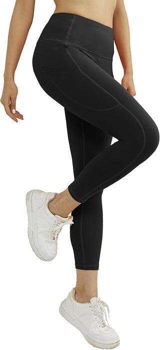 Match Womens High Waisted Active Yoga Pants with Pockets Tummy Control Workout Buttery Soft Leggings
