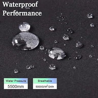 Gash Hao Mens Snow Ski Waterproof Softshell Snowboard Pants Outdoor Hiking Fleece Lined Zipper Bottom Leg