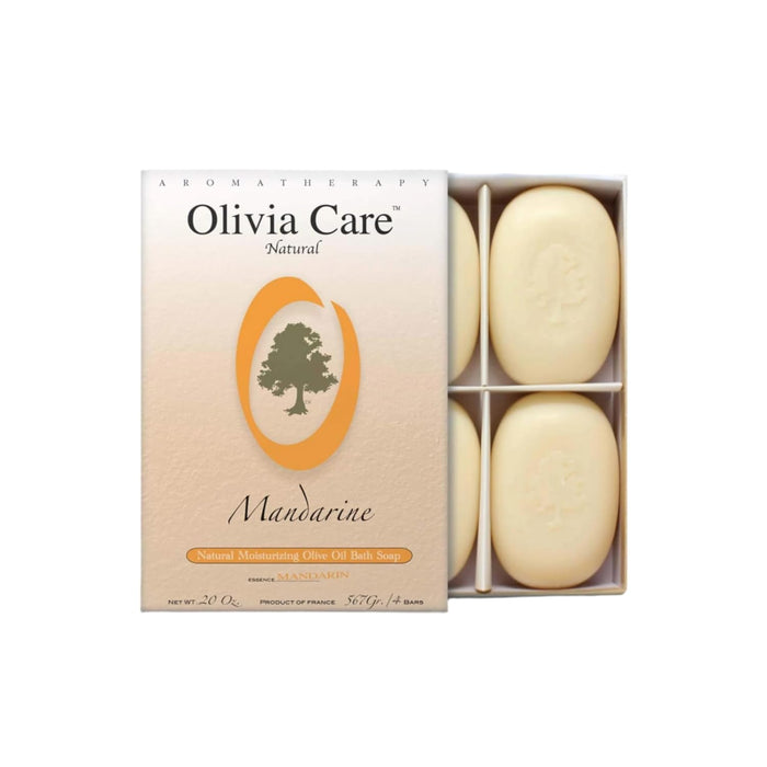Olivia Care Bath & Body Bar Verbena Soap 4 Pack Gift Box Organic, Vegan & Natural Contains Olive Oil Repairs, Hydrates, Moisturizes & Deep Cleans Good for Sensitive Dry Skin