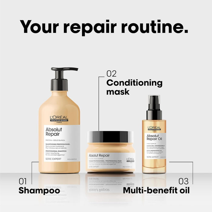 L'Oreal Professionnel Absolut Repair Hair Mask | Protein Hair Treatment | Repairs & Nourishes Dry, Damaged Hair